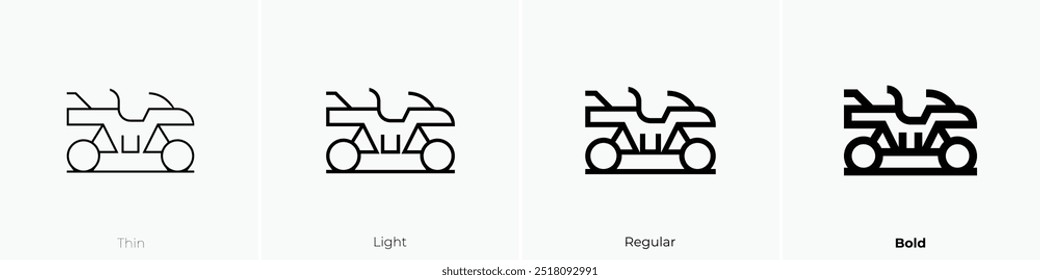 quad icon. Thin, Light Regular And Bold style design isolated on white background