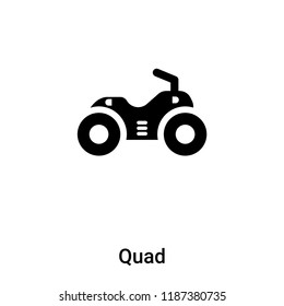 Quad icon vector isolated on white background, logo concept of Quad sign on transparent background, filled black symbol