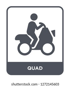 quad icon vector on white background, quad trendy filled icons from Free time collection, quad simple element illustration