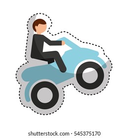 quad motorcycle extreme sport vector illustration design