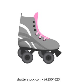 Quad roller skate vector isolated on white background