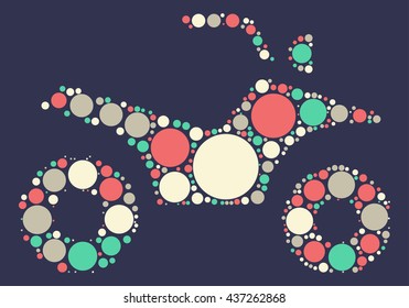 quad shape vector design by color point