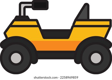 Quadbike color line icon, perfect use for website, design, pattern, etc.