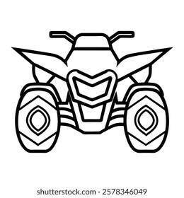 quad-bike of a line art vector