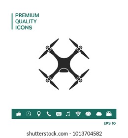 Quadcopter, drone icon