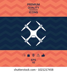 Quadcopter, drone icon