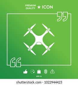 Quadcopter, drone icon