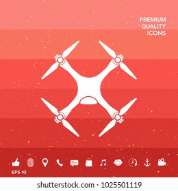 Quadcopter, drone icon