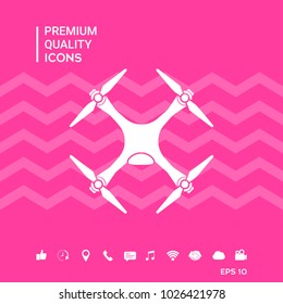 Quadcopter, drone icon