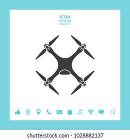 Quadcopter, drone icon