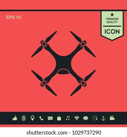 Quadcopter, drone icon