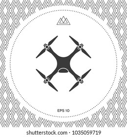 Quadcopter, drone icon