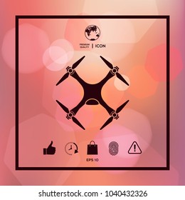 Quadcopter, drone icon