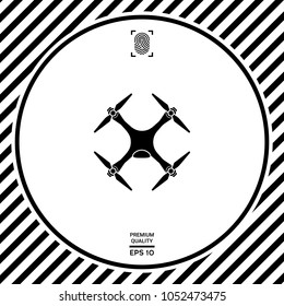 Quadcopter, drone icon