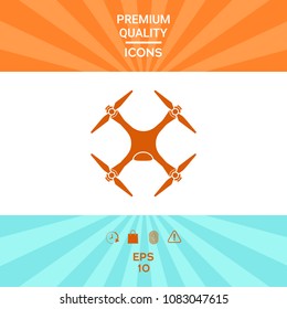 Quadcopter, drone icon