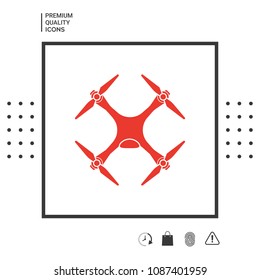 Quadcopter, drone icon