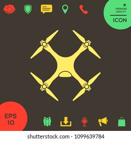 Quadcopter, drone icon
