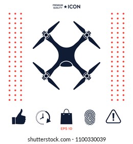 Quadcopter, drone icon