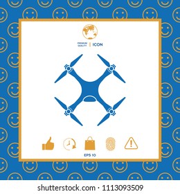 Quadcopter, drone icon