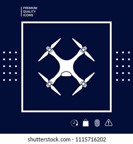 Quadcopter, drone icon