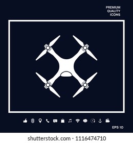 Quadcopter, drone icon