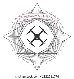 Quadcopter, drone icon