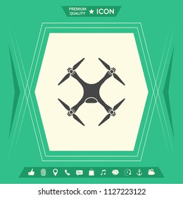 Quadcopter, drone icon