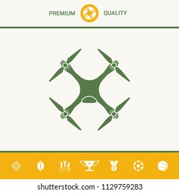 Quadcopter, drone icon