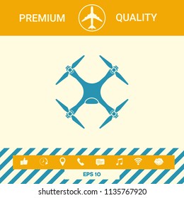 Quadcopter, drone icon