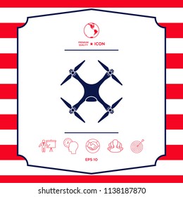 Quadcopter, drone icon