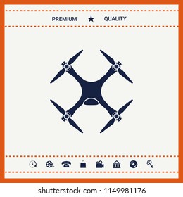 Quadcopter, drone icon