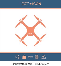 Quadcopter, drone icon