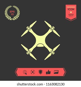 Quadcopter, drone icon