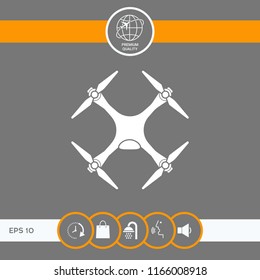 Quadcopter, drone icon