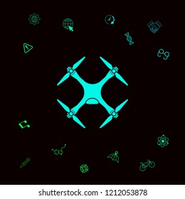 Quadcopter, drone icon