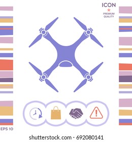 Quadcopter, drone icon