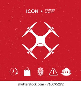 Quadcopter, drone icon
