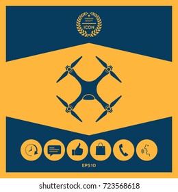 Quadcopter, drone icon