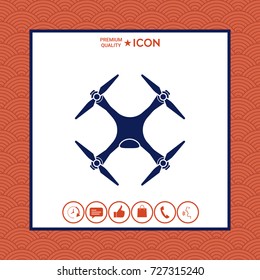 Quadcopter, drone icon