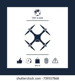 Quadcopter, drone icon