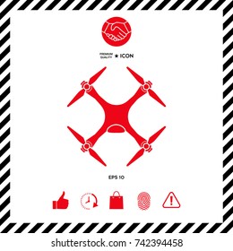 Quadcopter, drone icon