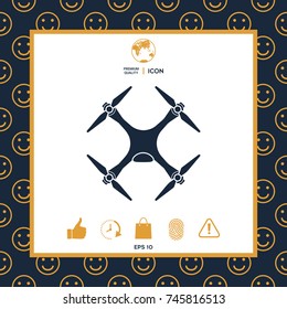 Quadcopter, drone icon