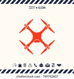 Quadcopter, drone icon