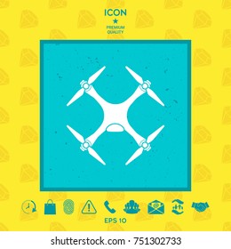 Quadcopter, drone icon