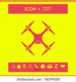 Quadcopter, drone icon