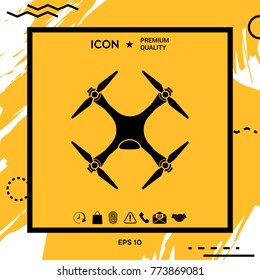 Quadcopter, drone icon