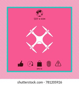 Quadcopter, drone icon