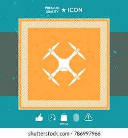 Quadcopter, drone icon