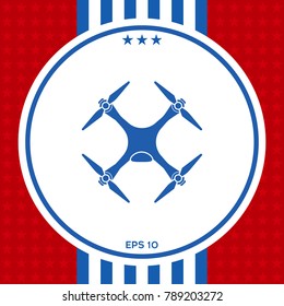 Quadcopter, drone icon