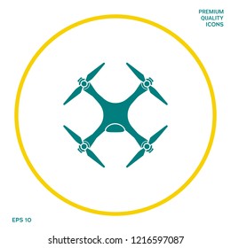Quadcopter, drone icon. Graphic elements for your design